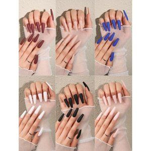 10 Sets Press On Nails Various Colors